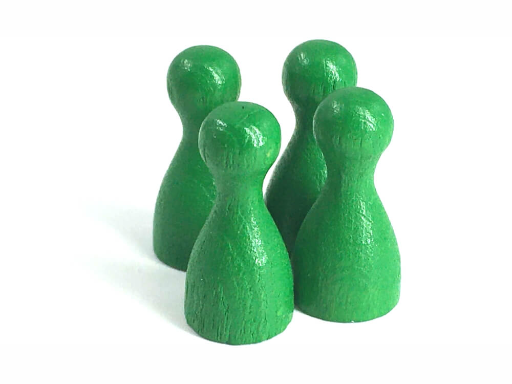 Igralna figura 12 x 24 mm, zelena