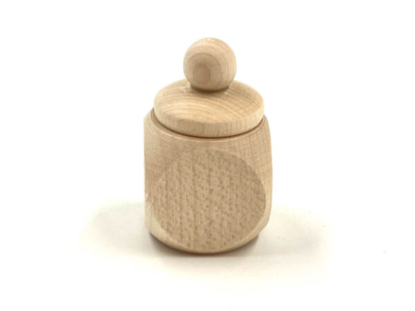 Lesena kocka za drobnarije z navojem, 3 x 3 cm