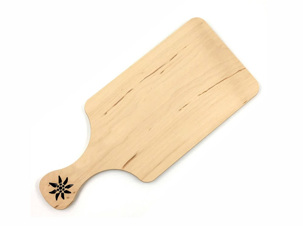 Lesena kuhinjska deska za rezanje - motiv planika