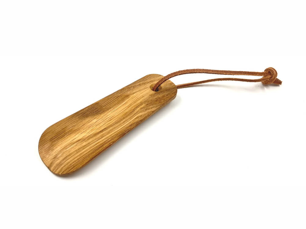 Lesena žlica za obuvanje 12 cm iz hrastovega lesa