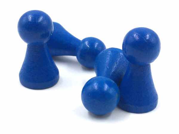 Lesene igralne figure modre 15 x 27 mm