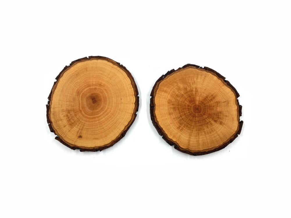 Lesen podstavek za kozarec, naravni z lubjem, 9-12 cm, jelša oljeno