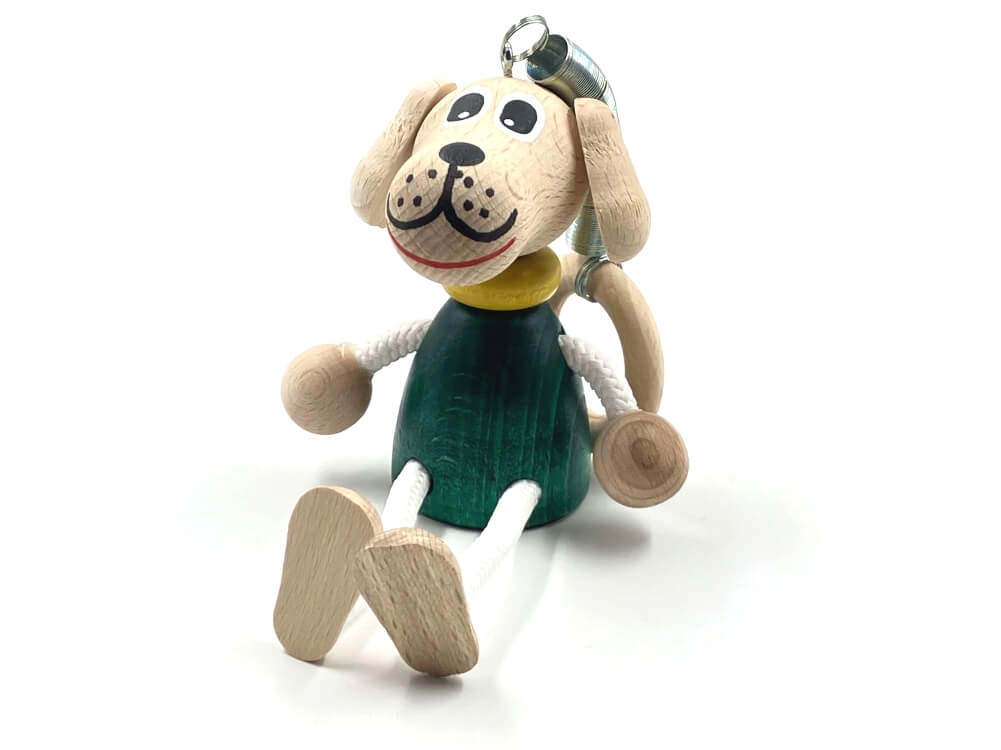 Lesen skakač kuža, ovratnik rumen, telo zeleno