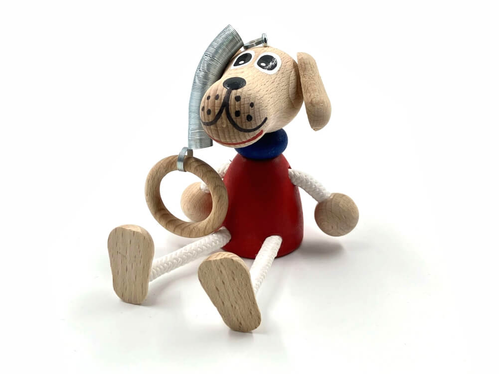 Lesen skakač kuža, ovratnik moder, telo rdeče